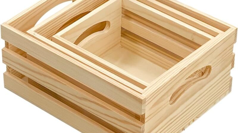 Wooden Pallet Crates Nesting Unfinished Wood Trays Review