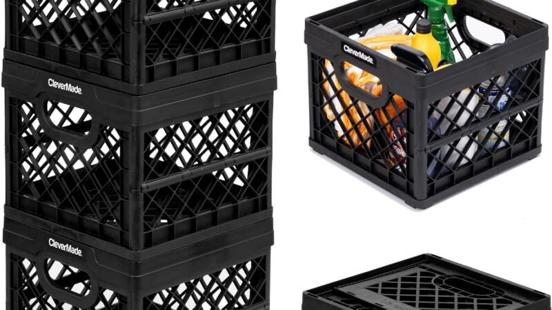 CleverMade Collapsible Milk Crate Black Review