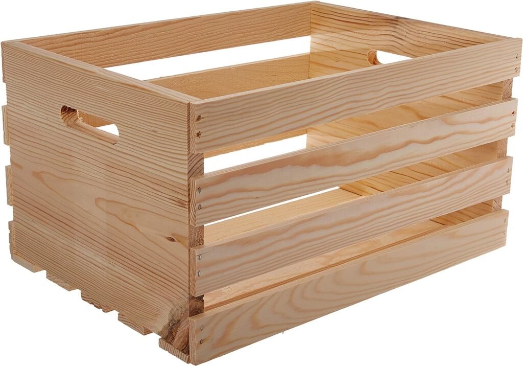 HOUSEWORKS 67140 18 Lx12.5 Wx9.5 H Large Crates  Pallet Wood Crate, 67140 18 Lx12.5 Wx9.5 H Large Crates  Pallet Wood Crate