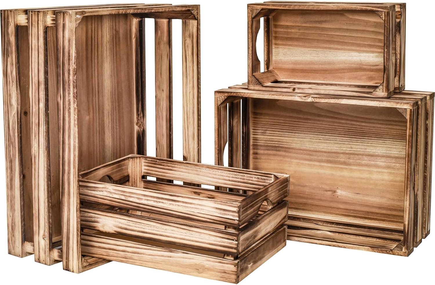 Large Torched Wood Storage Crates Review