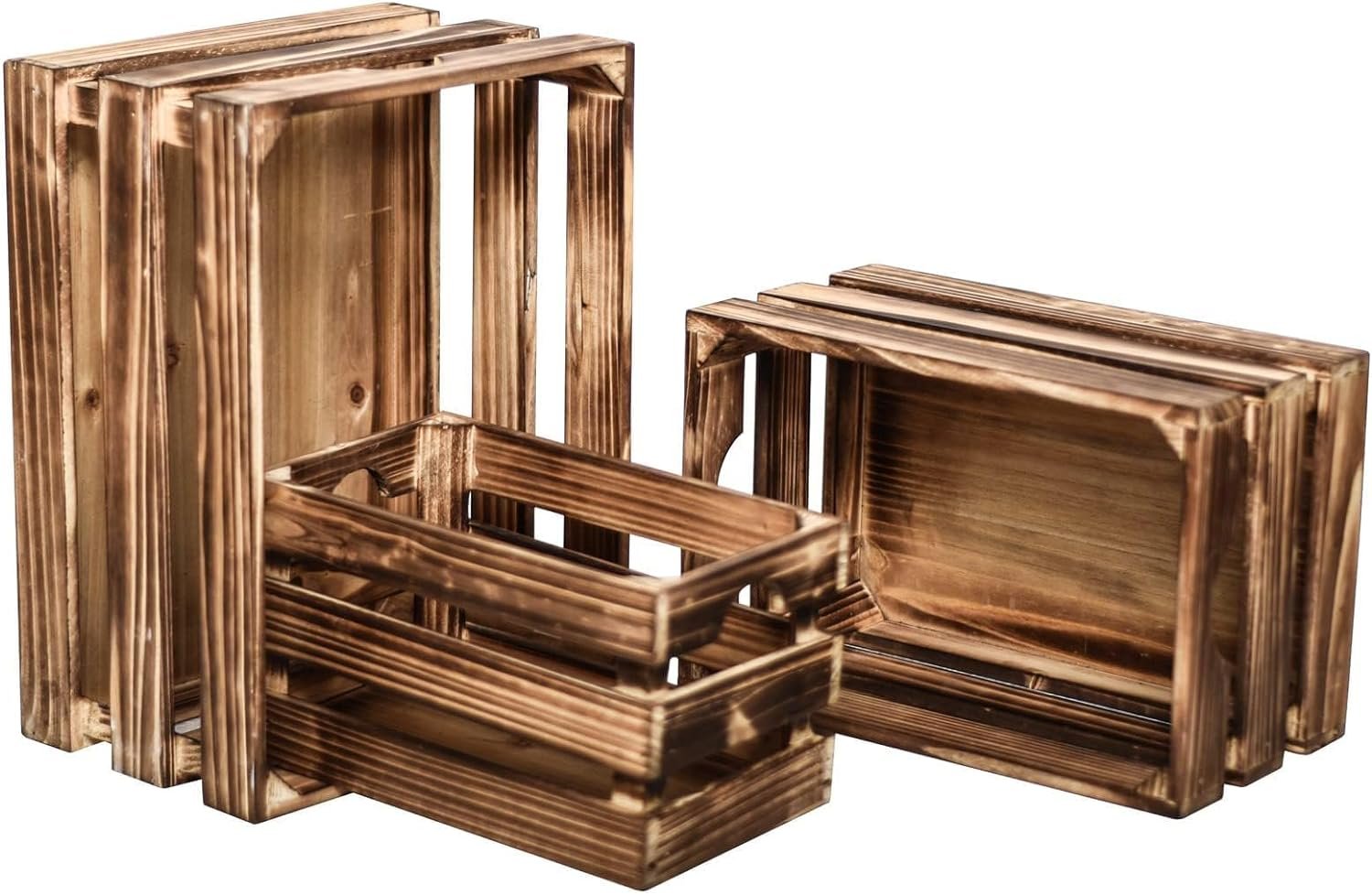Vintage Rustic Brown Wood Crates Review