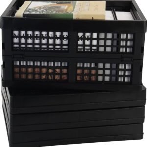 4 Packs Black Collapsible Milk Crates Review