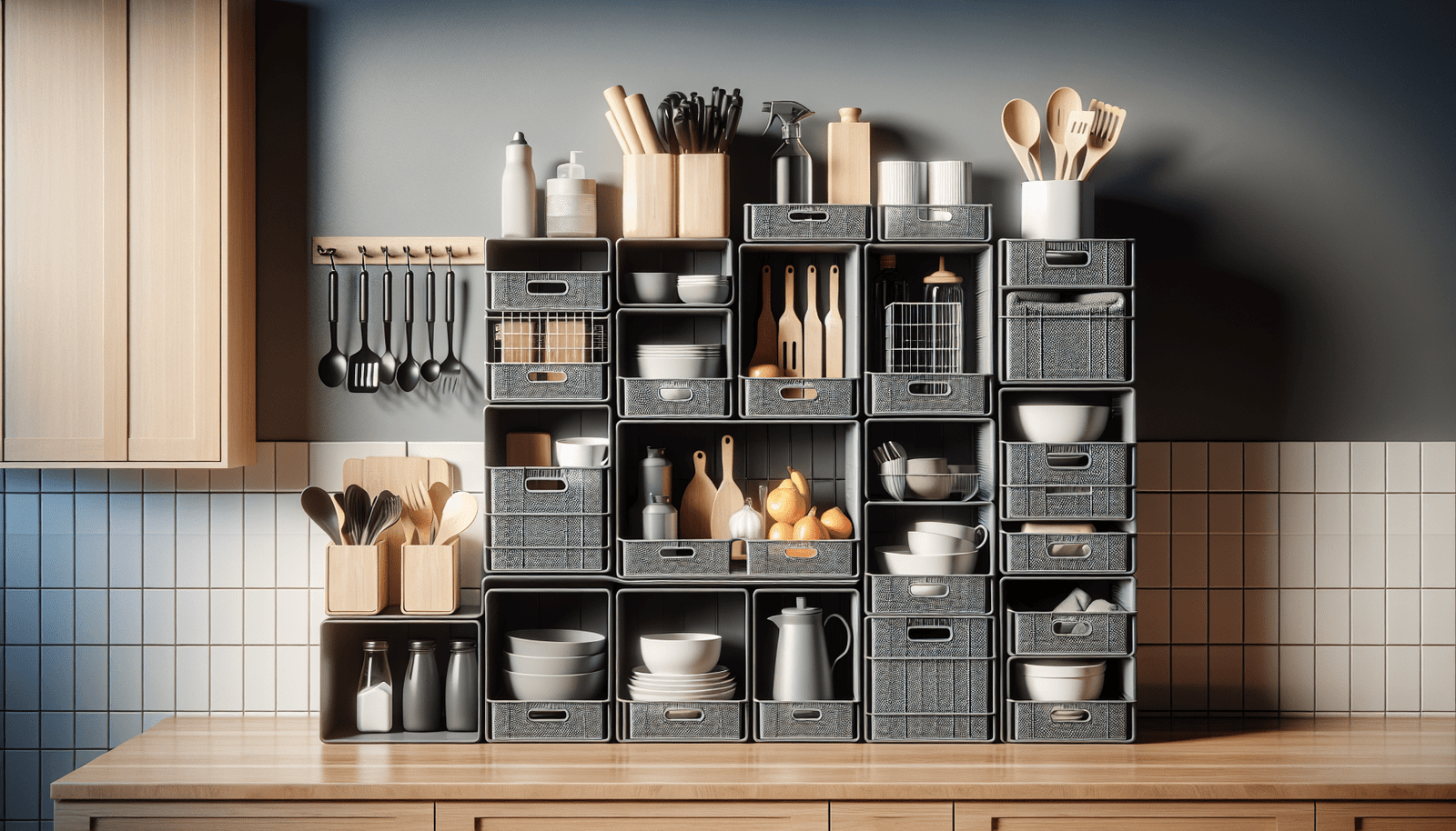 Maximize Kitchen Organization with Modular Crate Organizers