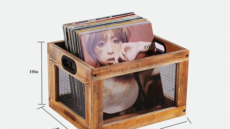 Vinyl Record Storage Crate Wooden Review